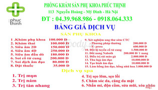 bảng giá dịch vụ