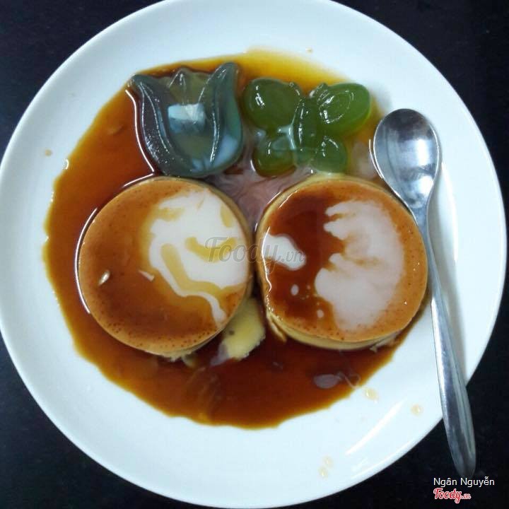 bánh flan rau cau