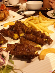 bò cuộn phomai nướng