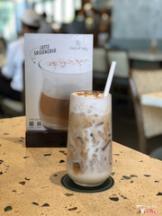 Latte dừa khô