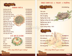 Thực đơn Rau - Gà Ngan Ngỗng