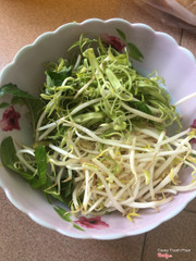 Rau sống kèm theo bún riêu hoặc bún cà ri