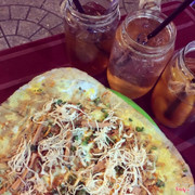 Bánh Tráng nướng - Trà đào