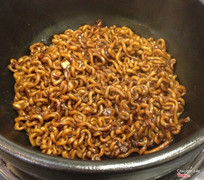 Korean Black Noodles Jjajangmeon. Sooo good! My fav! Saucey and thick, not like a soup.