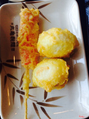 Tempura thanh cua, Tempura trứng gà lòng đào