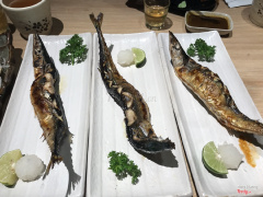 cá sanma nướng