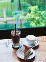 Ice chocolate. Capuccino. Tiramisu choco