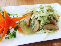 Nấm đùi gà sốt táo