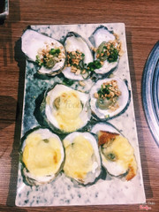 Hàu phô mai+ hàu nướng mỡ hành