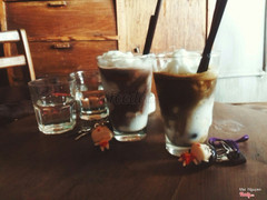 Cafe dừa và dừa socola