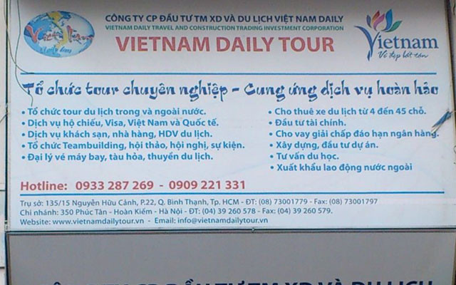 Công Ty Du Lịch Vietnam Daily Tour - Nguyễn Hữu Cảnh