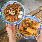 Bánh tráng trộn + Bánh tráng cuộn