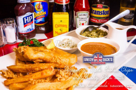 snapper là món cá diêu hồng đc unionjacks nhập khẩu trực tiếp từ new zeland , ăn cùng với nước xốt homemade 