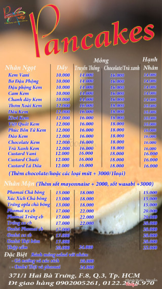 Bảng giá Bánh Mặn và Ngọt