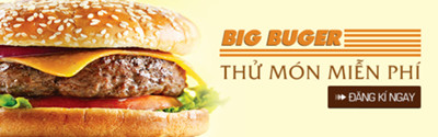 Thưởng thức burger cực ngon