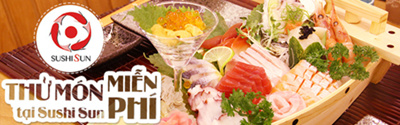 Thưởng thức sushi ngon tuyệt