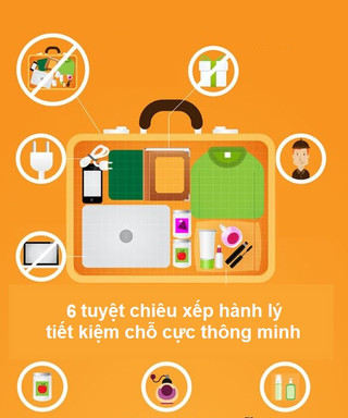 6 tuyệt chiêu xếp hành lý du lịch cực thông minh và tiết kiệm chỗ.