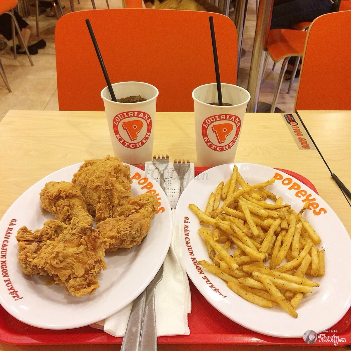 popeyes do an nhanh