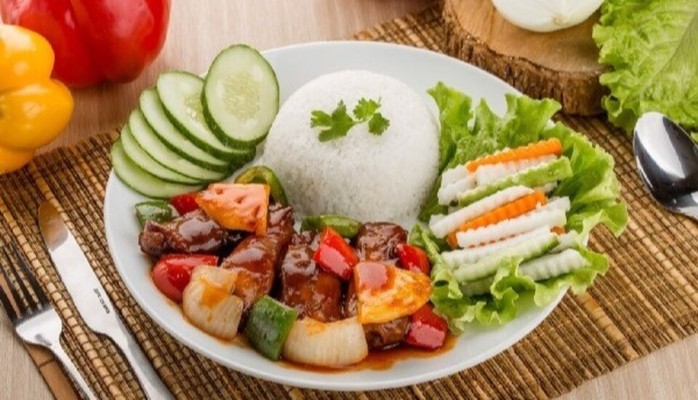 Cơm Văn Phòng Thu Thuận - Cơm Sườn Rim Chua Ngọt - Mỹ Đình