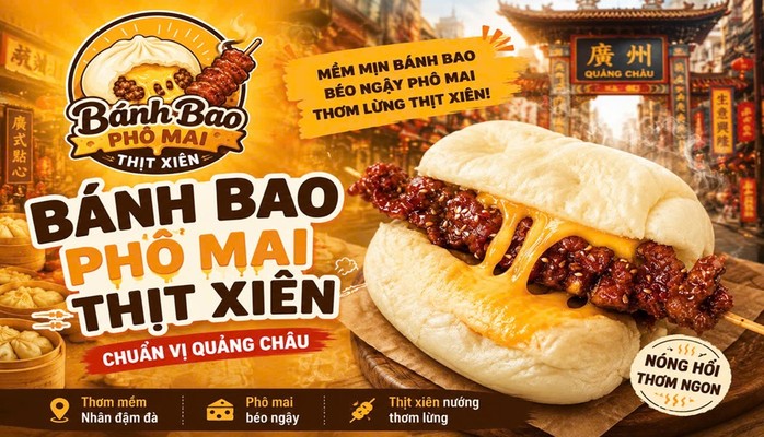Bánh Bao Phô Mai Thịt Xiên Quảng Châu - 184 Nguyễn Thái Học
