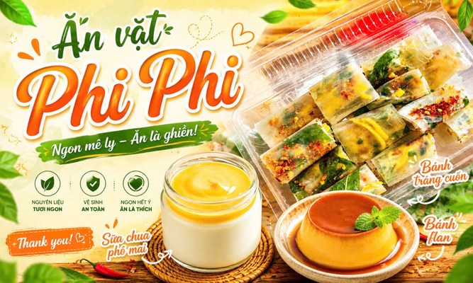 Phi Phi - Bánh Tráng Cuốn, Flan & Sữa Chua - Trường Chinh