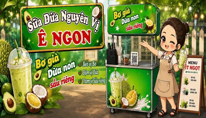 Ê Ngon - Bơ Già Dừa Non - 14 Ngô Mây