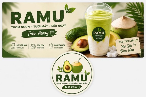 RAMU - Bơ Già Dừa Non, Cà Phê & Sinh Tố