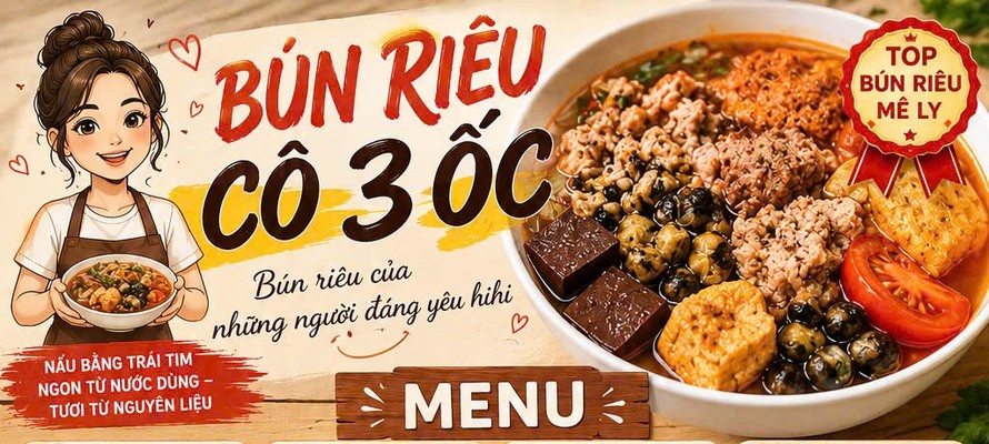 Bún Riêu Cô 3 Ốc - Bún Riêu Của Người Đáng Yêu - Phú Lợi