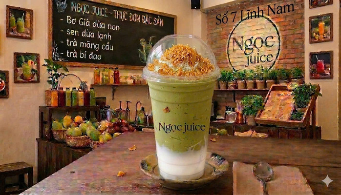 Sen Dừa Lạnh, Bơ Già Dừa Non & Trà Bí Đao - Ngọc Juice