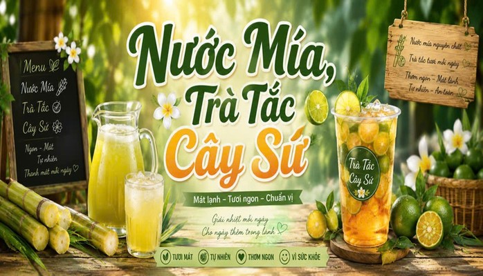 Nước Mía - Trà Tắc Cây Sứ - Lô F16 Điện Biên Phủ