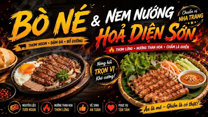 Bò Né & Nem Nướng Hoả Diện Sơn