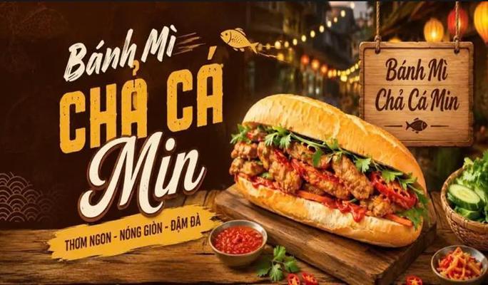BÁNH MÌ CHẢ CÁ MIN