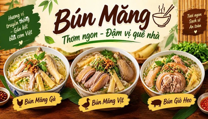 BÚN MĂNG GÀ, MĂNG VỊT & GIÒ HEO - Tô Hiến Thành