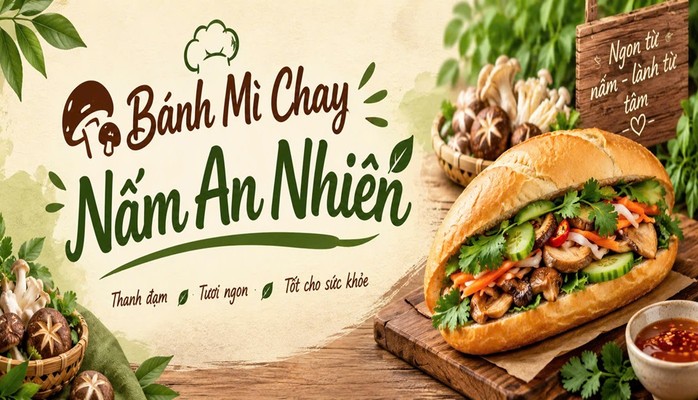 Bánh Mì Chay Nấm An Nhiên - CN BMT
