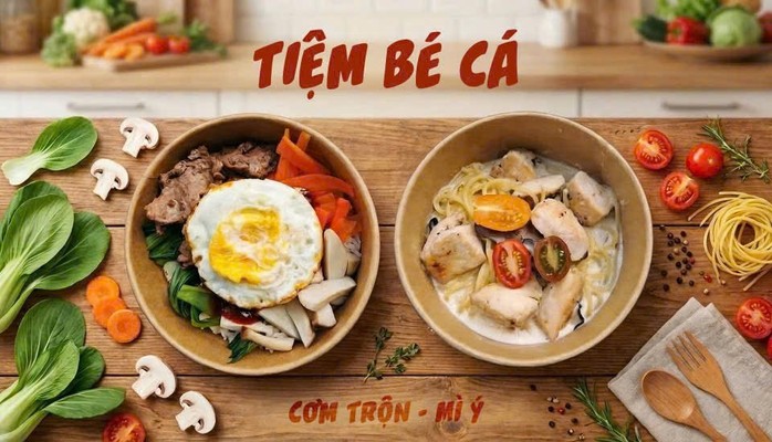 Cơm Trộn - Mì Ý Bé Cá