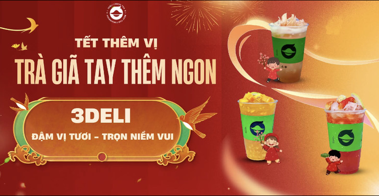 3Deli - Trà Hoa Quả Giã Tay