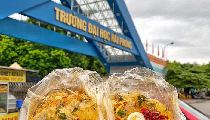 Bánh Tráng Trộn - Đồ Ăn Đường Phố - Cổng Đại Học Hải Phòng