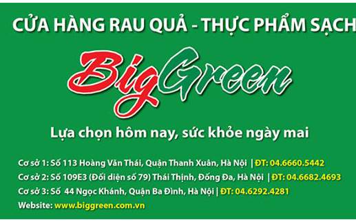 Thực Phẩm Sạch Biggreen - KĐT Tây Linh Đàm