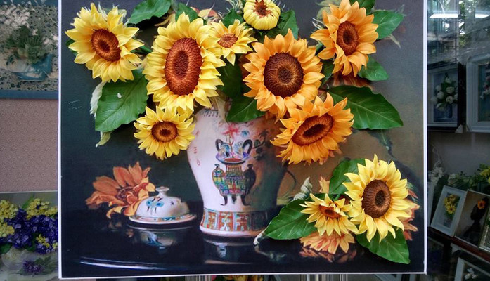 Bees Clay Flowers - Tranh Hoa Đất Sét Nghệ Thuật Handmade