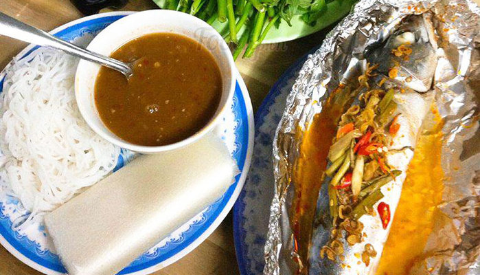 Cá Nục Cuốn Bánh Tráng - Bé Nâu