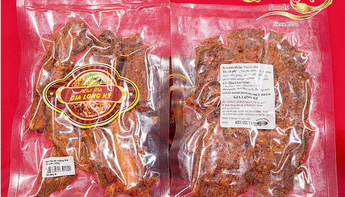 Thịt bò Khô - Khô gà lá chanh Gia Long Ký Foods