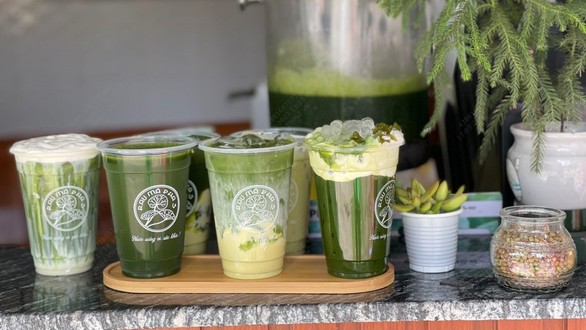 Rau Má Pha 3 - Rau Má Và Nước Dừa Mix - 55 Lê Thị Trung