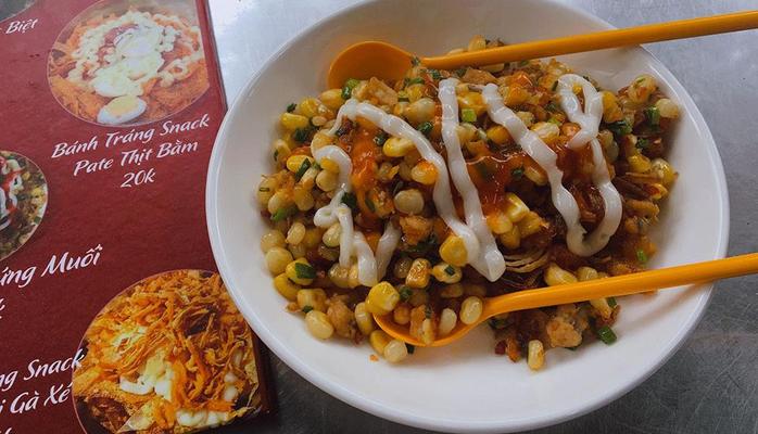 Quán Dung - Bắp Xào Trứng Muối & Bánh Tráng Cuốn Trộn - Trần Nhân Tôn