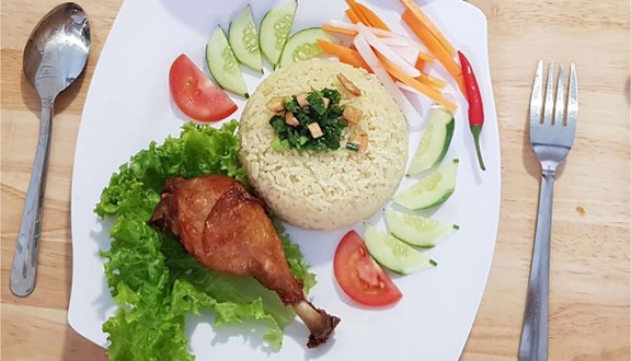 Cơm Gà Xối Mỡ Hà