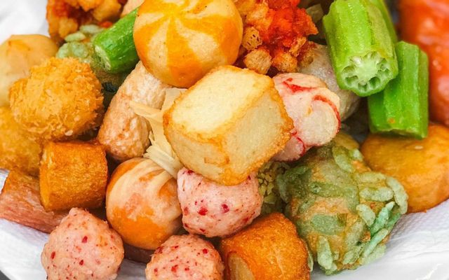 Ăn Vặt Bơ Sữa - Cá Viên Chiên & Trà Trái Cây Soda - Bắc Hải