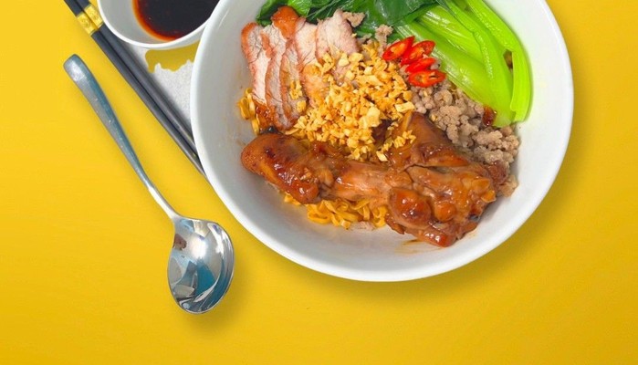 Mì Trộn Ryn - Mì Trộn Tóp Mỡ Trứng Lòng Đào - Nơ Trang Long