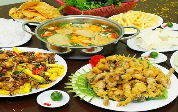 Lẩu Ếch Thu Ngân - Các Món Về Ếch