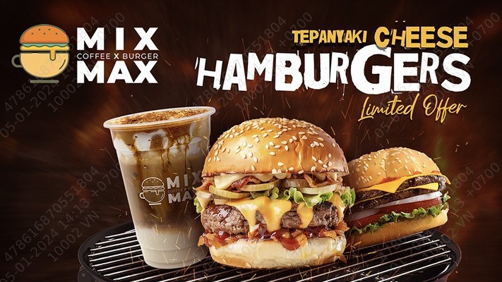 Mix Max Coffee x Burger - Burger, HotDog Thủ Công & Cafe