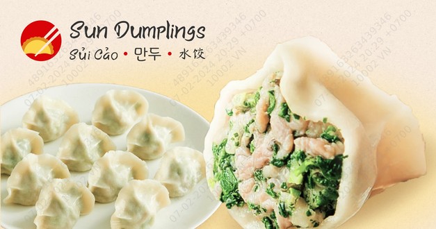 Sun Dumplings - Sủi Cảo - 만두 - 水饺 - Vinhomes Tân Cảng