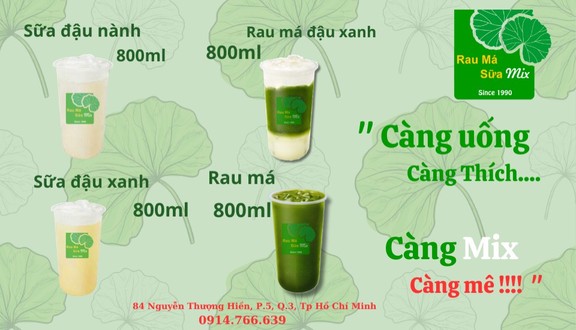 Rau Má Sữa Mix - Rau Má Đậu Xanh & Ăn Vặt - Hồ Thị Kỷ